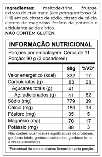 Pré e Intratreino em Pó de Mate Verde com CAFEÍNA - 1 Kg