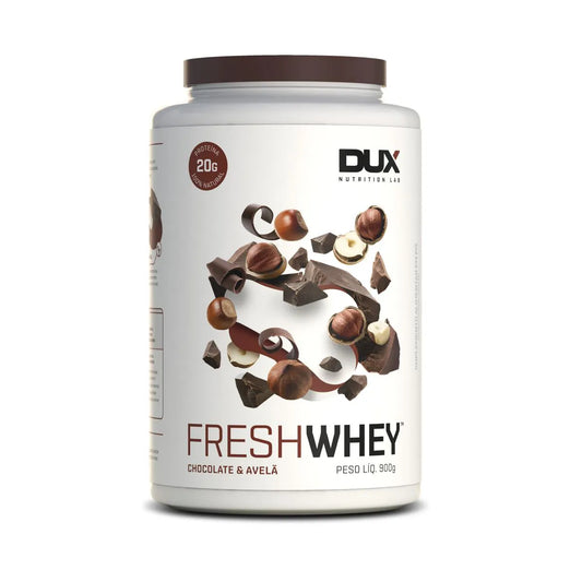 FRESH WHEY DUX 900G - CHOCOLATE BELGA E AVELÃ