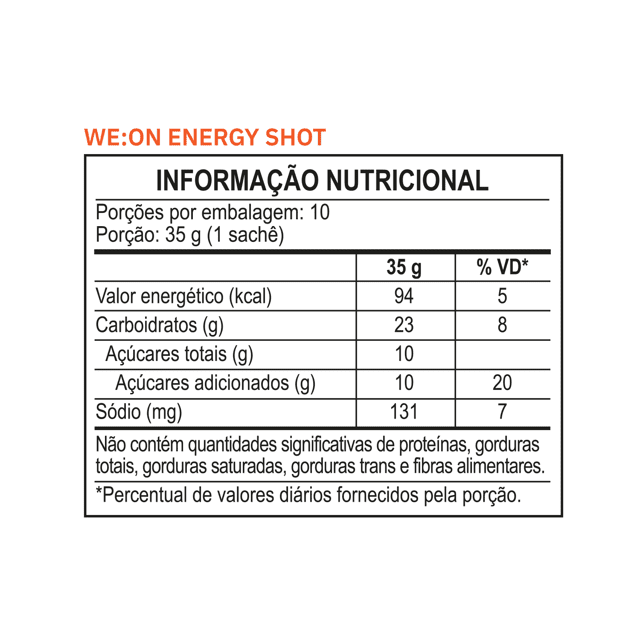 Gel WE:ON Energy Shot - Morango e Kiwi - 35g