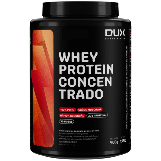 WHEY PROTEIN CONCENTRADO DUX 900G - MORANGO